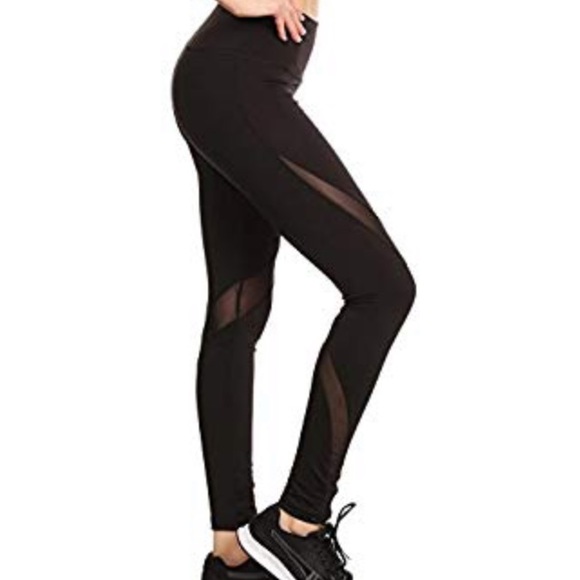 Mesh sports panel leggings - Picture 2 of 3